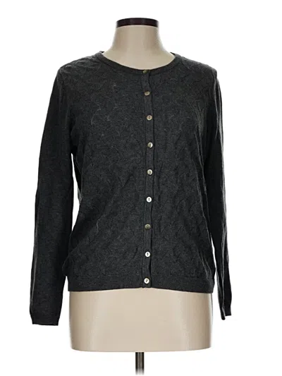 Pre-owned Talbots Cardigan Sweater In Black