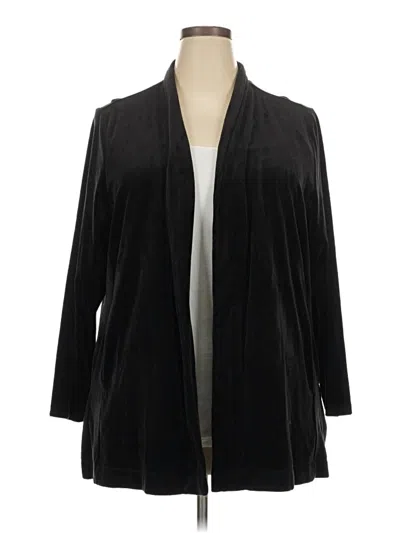 Pre-owned Talbots Cardigan Sweater In Black