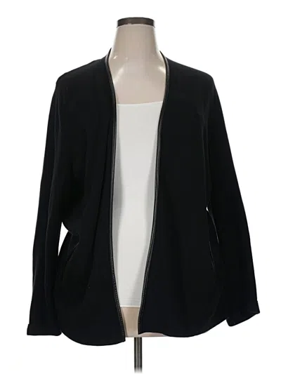 Pre-owned Talbots Cardigan Sweater In Black