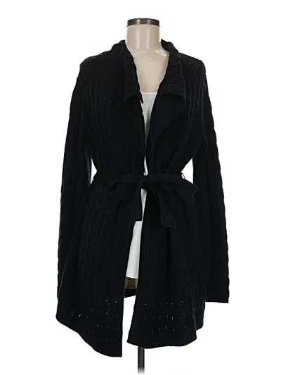 Pre-owned Talbots Cardigan Sweater In Black