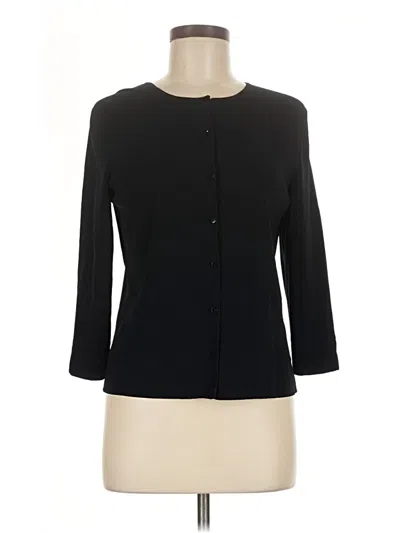 Pre-owned Talbots Cardigan Sweater In Black