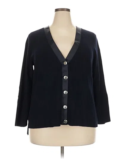 Pre-owned Talbots Cardigan Sweater In Black