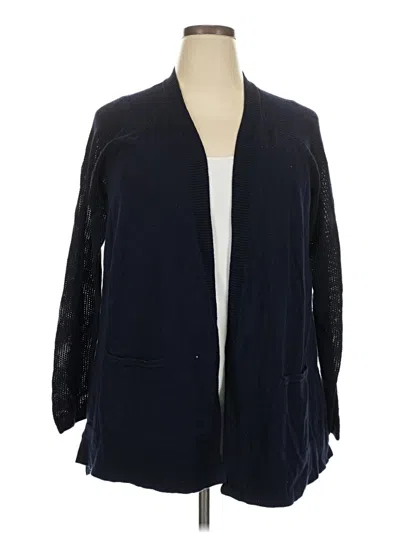 Pre-owned Talbots Cardigan Sweater In Black