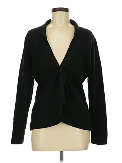 Pre-owned Talbots Cardigan Sweater In Black