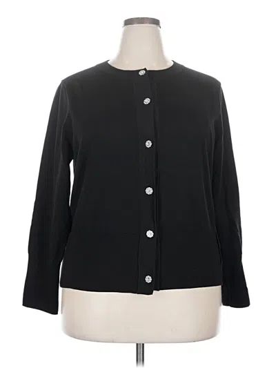 Pre-owned Talbots Cardigan Sweater In Black