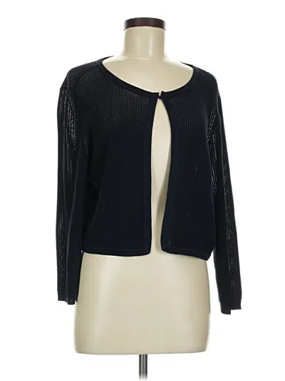 Pre-owned Talbots Cardigan Sweater In Black