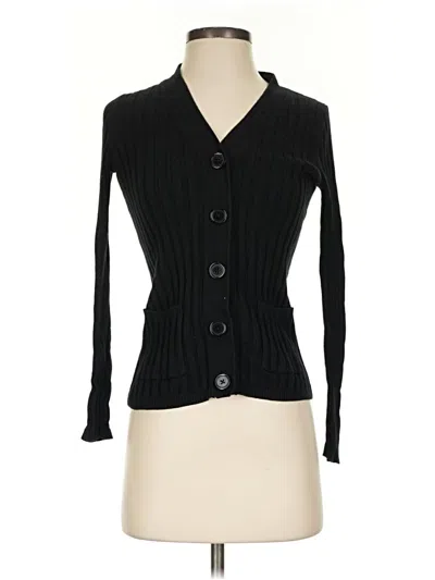 Pre-owned Talbots Cardigan Sweater In Black