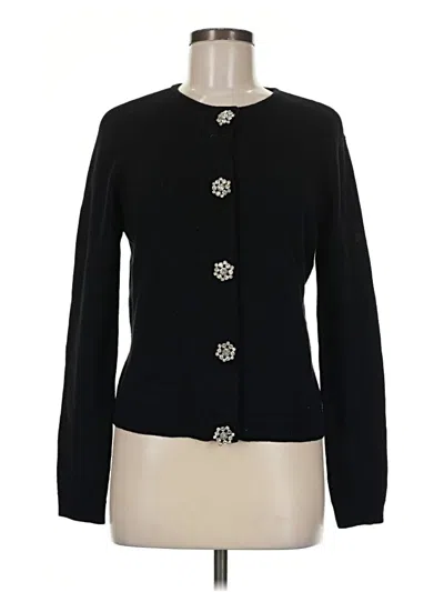 Pre-owned Talbots Cardigan Sweater In Black