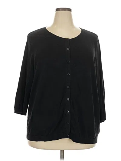 Pre-owned Talbots Cardigan Sweater In Black