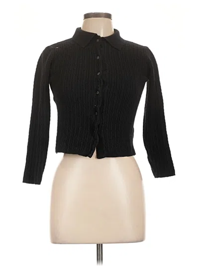Pre-owned Talbots Cardigan Sweater In Black