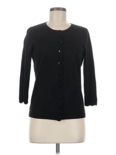 Pre-owned Talbots Cardigan Sweater In Black