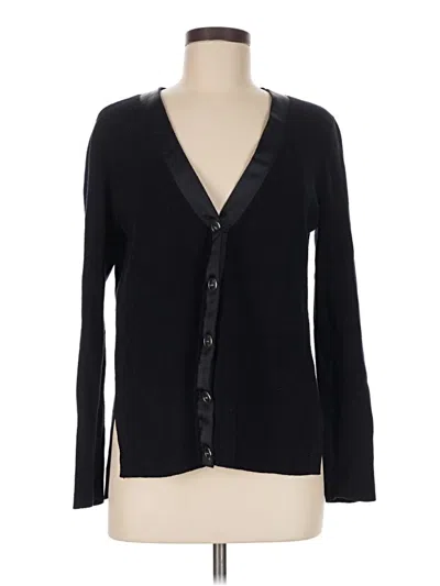 Pre-owned Talbots Cardigan Sweater In Black