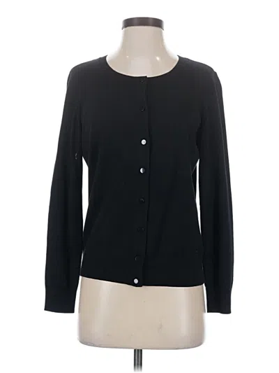 Pre-owned Talbots Cardigan Sweater In Black