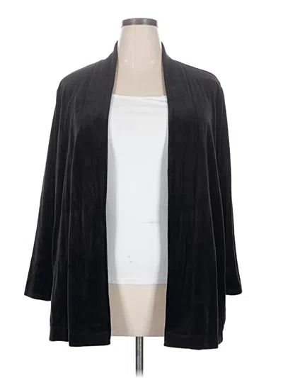 Pre-owned Talbots Cardigan Sweater In Black