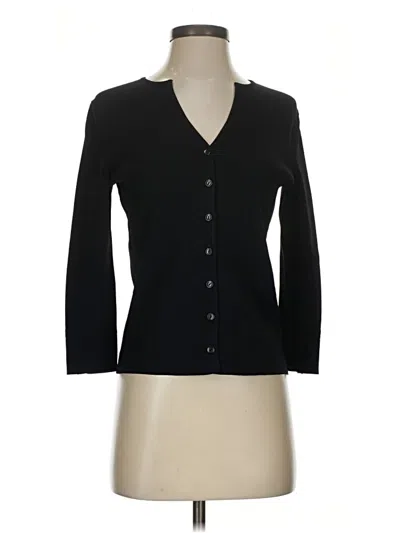Pre-owned Talbots Cardigan Sweater In Black