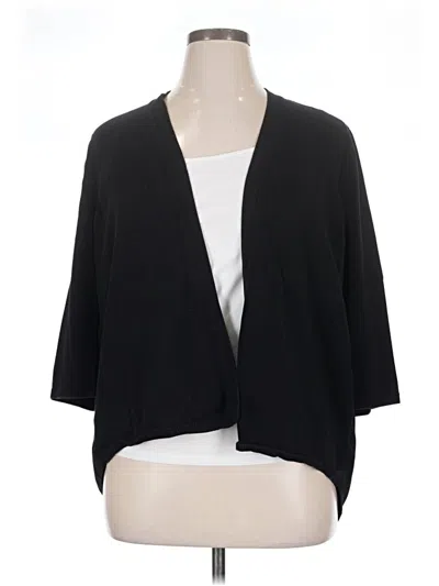 Pre-owned Talbots Cardigan Sweater In Black