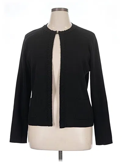 Pre-owned Talbots Cardigan Sweater In Black