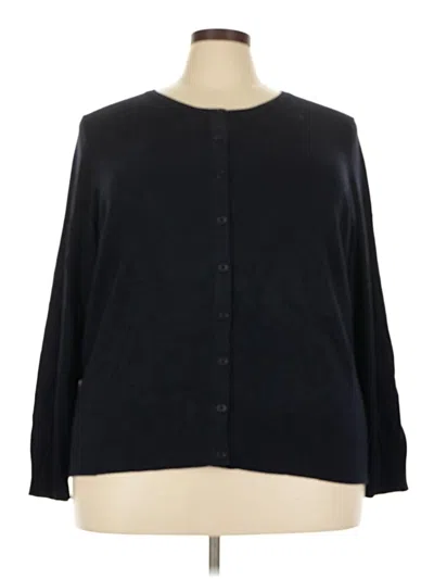 Pre-owned Talbots Cardigan Sweater In Black