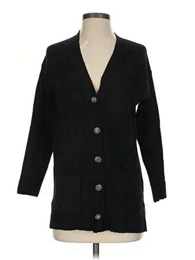 Pre-owned Talbots Cardigan Sweater In Black
