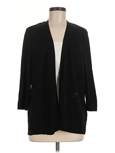 Pre-owned Talbots Cardigan Sweater In Black
