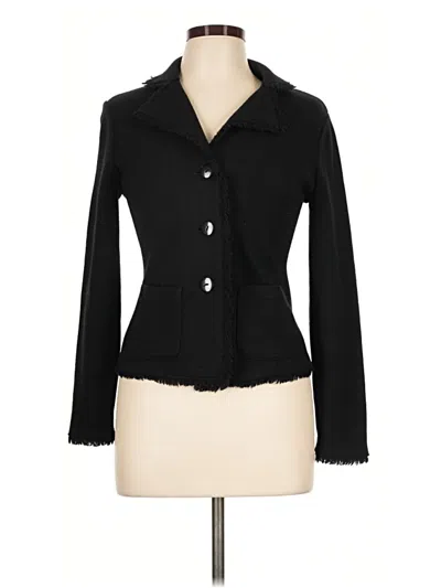 Pre-owned Talbots Cardigan Sweater In Black
