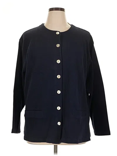 Pre-owned Talbots Cardigan Sweater In Black