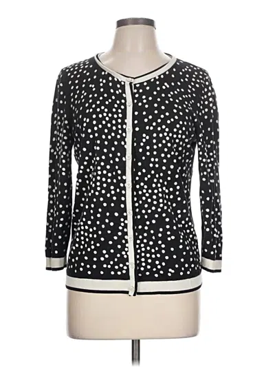 Pre-owned Talbots Cardigan Sweater In Black