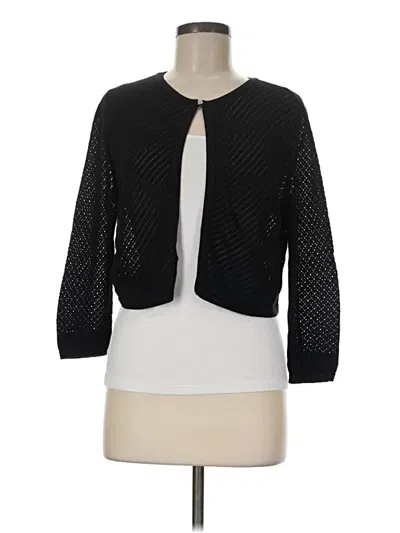Pre-owned Talbots Cardigan Sweater In Black