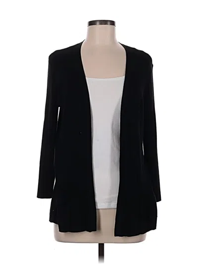 Pre-owned Talbots Cardigan Sweater In Black