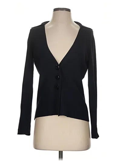 Pre-owned Talbots Cardigan Sweater In Black