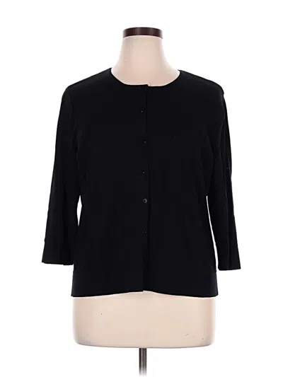 Pre-owned Talbots Cardigan Sweater In Black