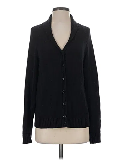 Pre-owned Talbots Cardigan Sweater In Black