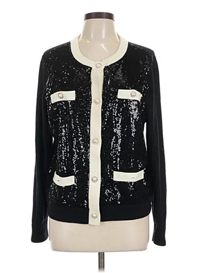 Pre-owned Talbots Cardigan Sweater In Black