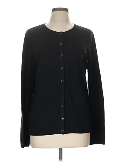 Pre-owned Talbots Cardigan Sweater In Black