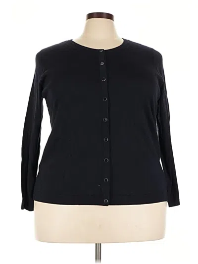 Pre-owned Talbots Cardigan Sweater In Black