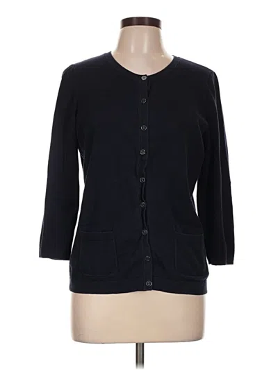 Pre-owned Talbots Cardigan Sweater In Black