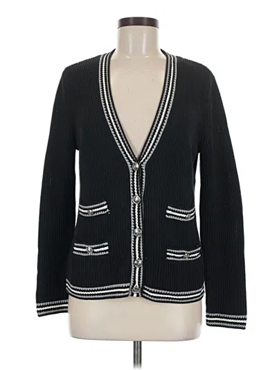 Pre-owned Talbots Cardigan Sweater In Black