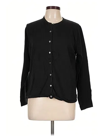 Pre-owned Talbots Cardigan Sweater In Black