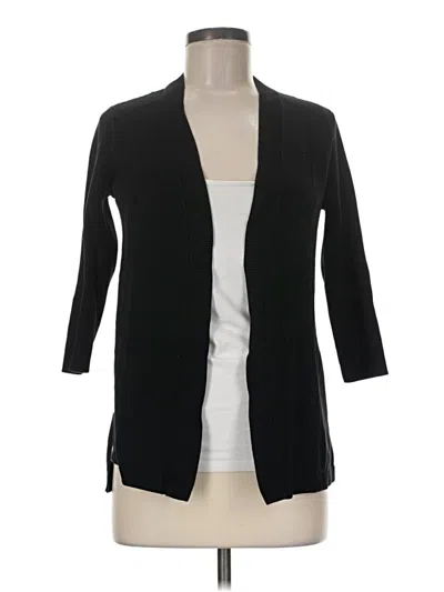 Pre-owned Talbots Cardigan Sweater In Black