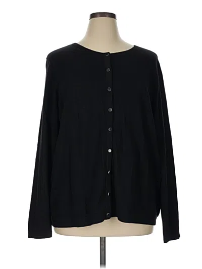 Pre-owned Talbots Cardigan Sweater In Black
