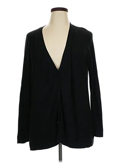 Pre-owned Talbots Cardigan Sweater In Black