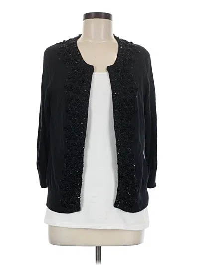Pre-owned Talbots Cardigan Sweater In Black