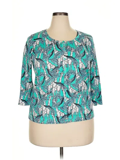 Pre-owned Talbots Cardigan Sweater In Blue