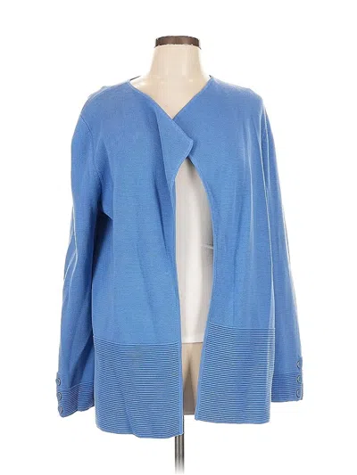 Pre-owned Talbots Cardigan Sweater In Blue
