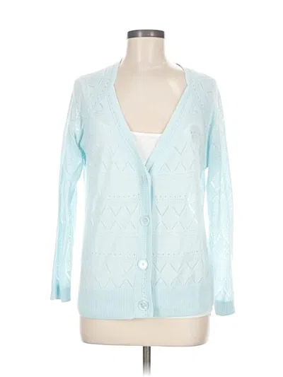 Pre-owned Talbots Cardigan Sweater In Blue