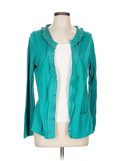 Pre-owned Talbots Cardigan Sweater In Blue