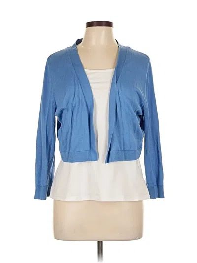 Pre-owned Talbots Cardigan Sweater In Blue
