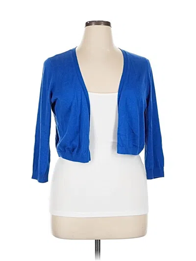 Pre-owned Talbots Cardigan Sweater In Blue