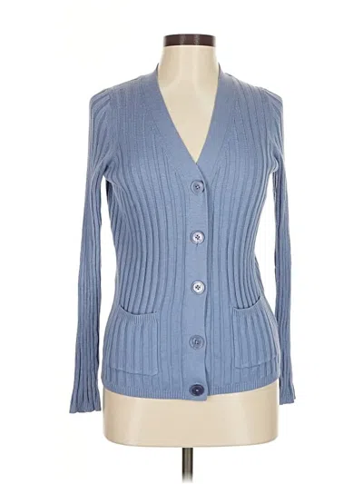 Pre-owned Talbots Cardigan Sweater In Blue