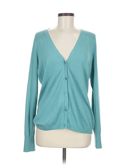 Pre-owned Talbots Cardigan Sweater In Blue